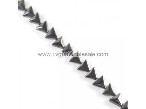 Non magnetic Hematite Beads, Triangle, 7x6mm, 57pcs/strand, Hole:Approx 1.5mm, Length:Approx 15.7 Inch, Sold By Strand